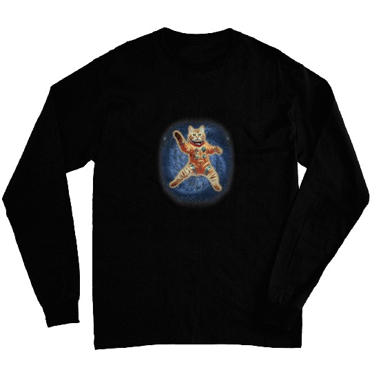 Galaxy Kitty Astronaut Cat Adventure in Space 2 Long Sleeves