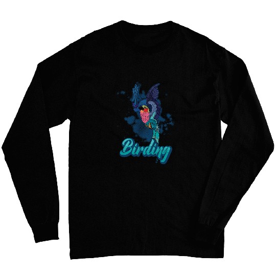 Birdwatching roller biologist wildlife ornithology birdlover 6 Long Sleeves