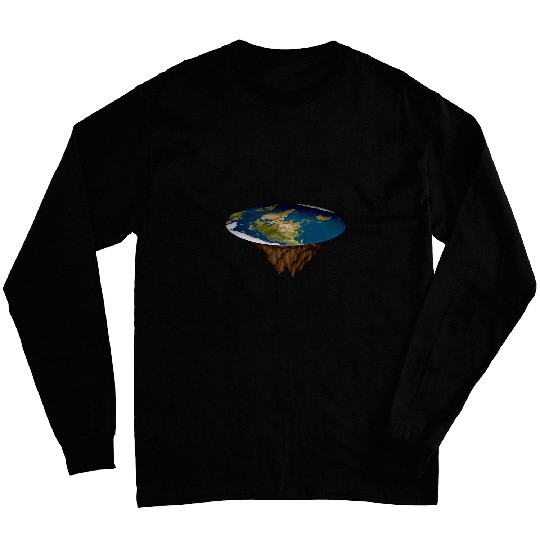 Flat Earth Society 2Flat Earth Map Model Globe Long Sleeves