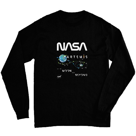 Lacrosse Gift NASA Artemis 1 Mission Exploration Insignia Worm Logo Long Sleeves