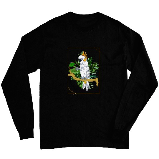 Parrot Bird Watching Animal Bird Tropical Flowers Cockatoo Long Sleeves