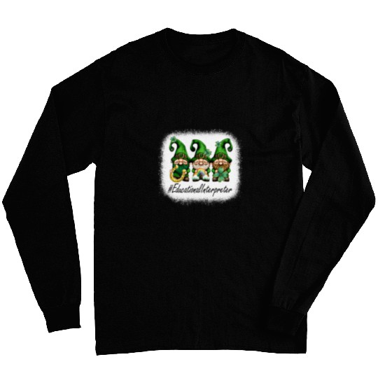 Educational Interpreter Lucky Women Gnomes St Patricks Day Long Sleeves