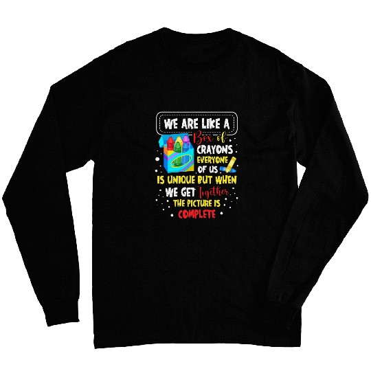 Crayon Lover Color Artist Coloring Art Teacher Long Sleeves