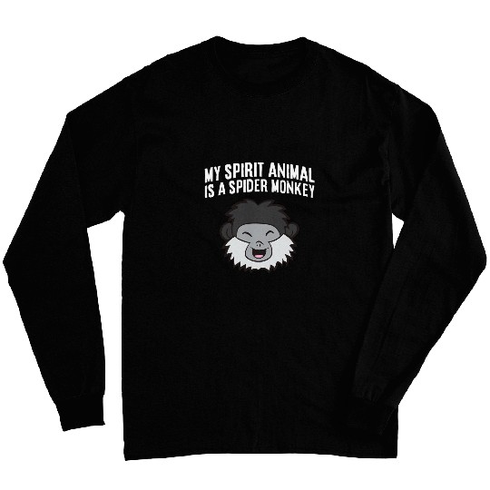 Lacrosse Gift My Spirit Animal Is A Spider Monkey Long Sleeves