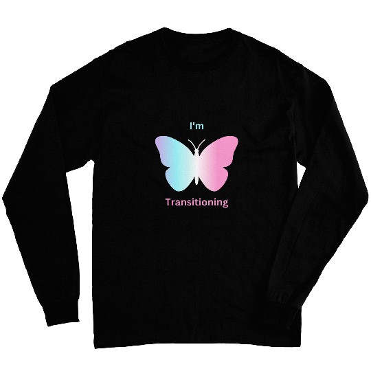 Transgender Day of Visibility Transitioning Butterfly LGBTQ Long Sleeves