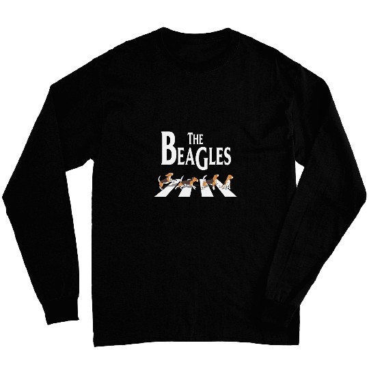 Four Dogs Beagle Crossing Graphic The Beagless Cute Pet Long Sleeves