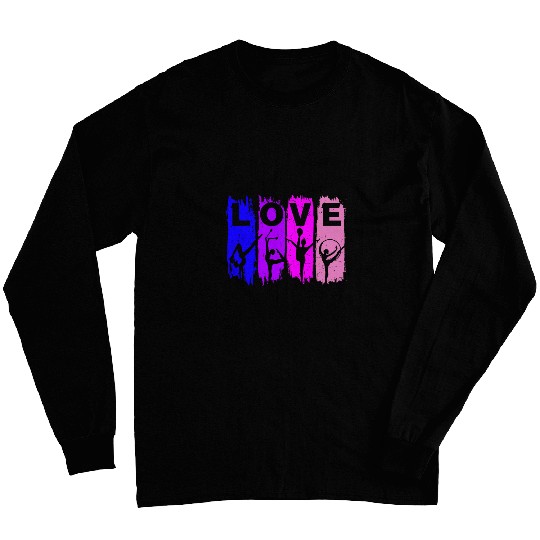 Love Rhythmic Gymnastics Pink Purple Blue Gymnast Long Sleeves