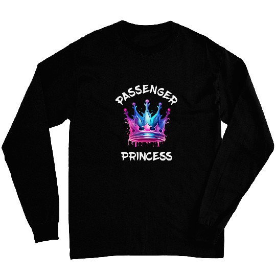 Passenger Princess Crown Codriver Seat Driving Car Driver Long Sleeves