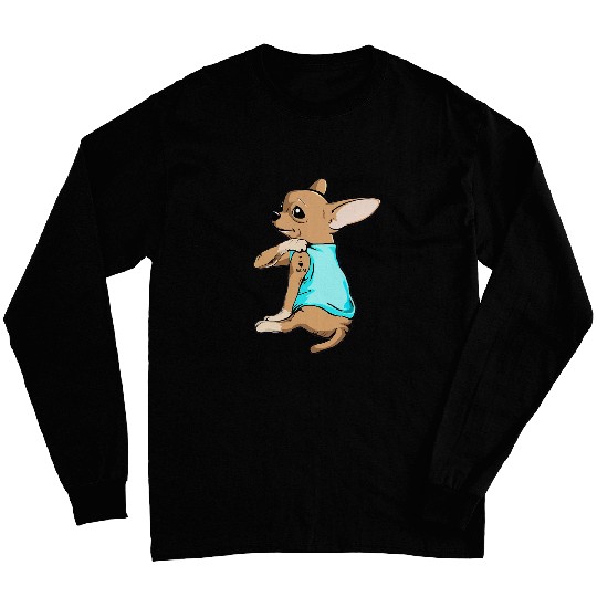 Funny chihuahua Dog I Love Mom Tattoo chihuahua Lover Gift Long Sleeves