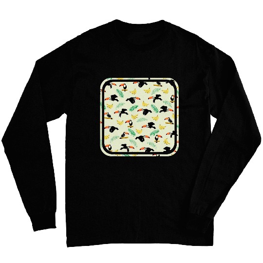 Tropical toucan bird pattern Long Sleeves
