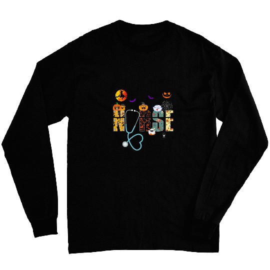 PACU Halloween nurses RN Nursing Health Worker Bat Spider Long Sleeves
