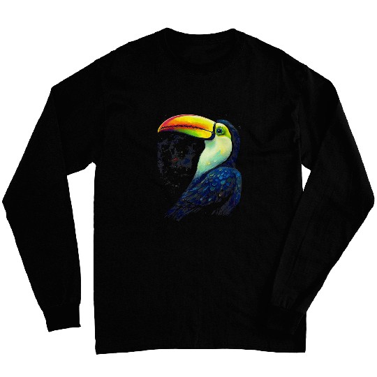 Toucan Starry Night Animal Lover Gifts Graphic Tees Long Sleeves
