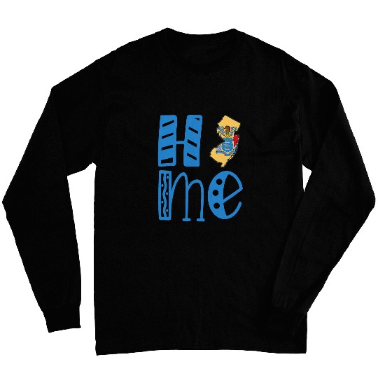 homes New Jersey in Art Block Letters Long Sleeves