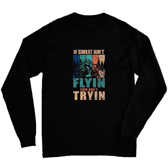 Discover Retro Mountain Bike Biker Cyclist Bicycle Rider MTB Racer Long Sleeves
