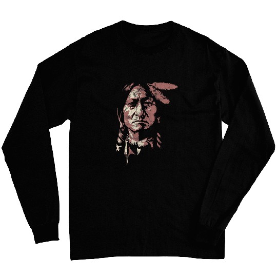 sitting bull native american chief indian warrior men women Long Sleeves