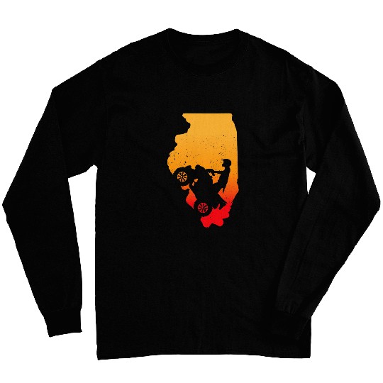 Quad bike or Four Wheeler Illinois Sunset Art Motorcycle Long Sleeves