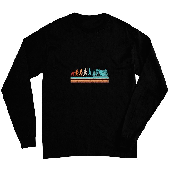 Retro Camping Evolution Nature Camper Hiking Outdoor Long Sleeves