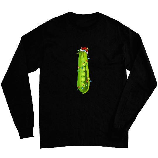 Peas Vegetable Lover xmass Santa Hat Peas Christmas Long Sleeves