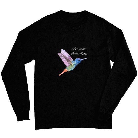 Hummingbird Bird Watching Birder Animal Pets Nature Wildlife Long Sleeves