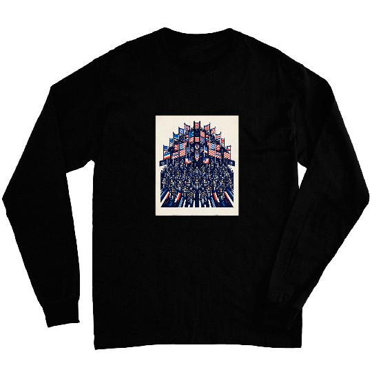Discover Patriotic Motorcycle Rally Long Sleeves