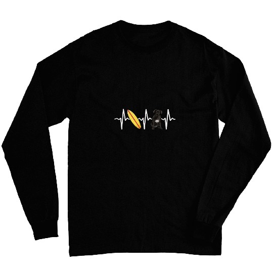 Surfing Cane Corso Heartbeat Dog Lover Long Sleeves