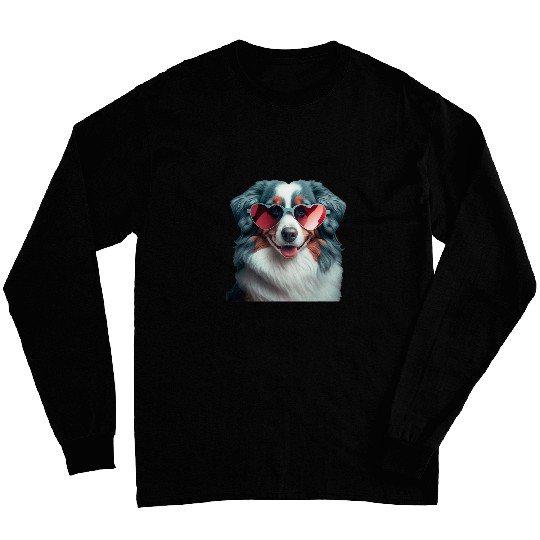Discover Mini Aussie Mom Australian Shepherd Valentines Day Long Sleeves