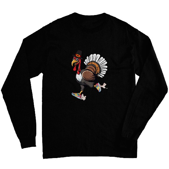 Running Turkey for Thanksgiving Running Turkey and Runners Long Sleeves