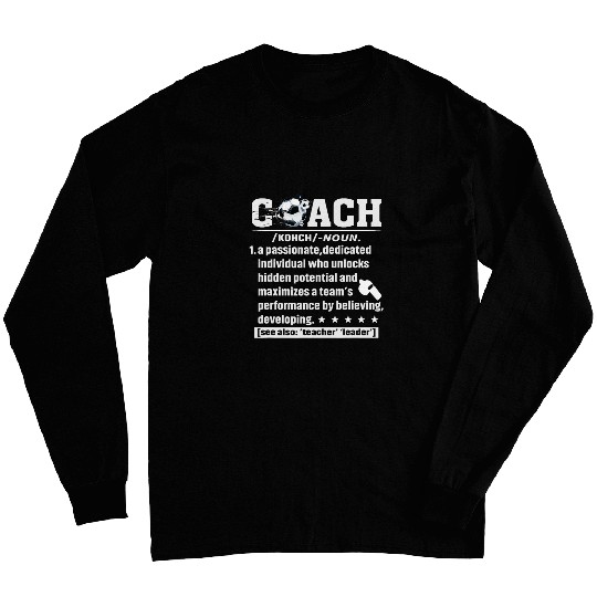 Soccer Coachs Definition Soccer Player Sports Futbol Long Sleeves