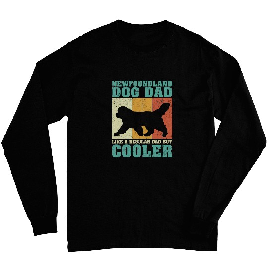 Mens vintages Newfoundland Dog Dad Like A Regular Dad Fathers Day Long Sleeves