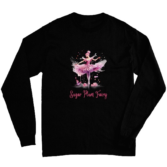 Sugar Plum Fairy Enchanting Nutcracker Ballet Fans Long Sleeves
