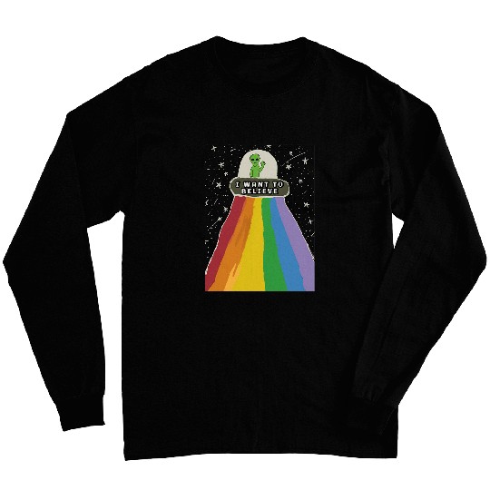 I Want To Believe Childs Art Design Long Sleeves
