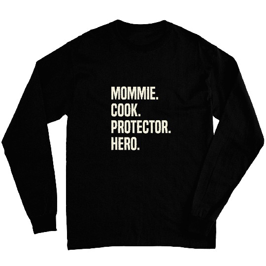 Mommie Cook Protector Hero Mom Profession Superhero Chef Long Sleeves