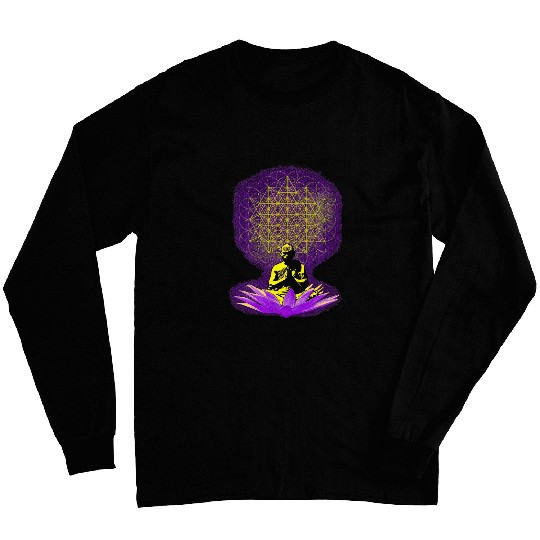 Monk Lotus Tetrahedron Flower Of Life Long Sleeves