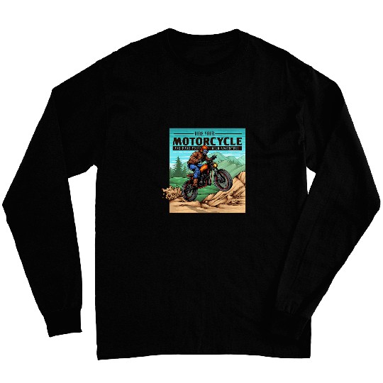Retro vintages Motocross Motorcycle 2Motorbike Rider 22 Long Sleeves