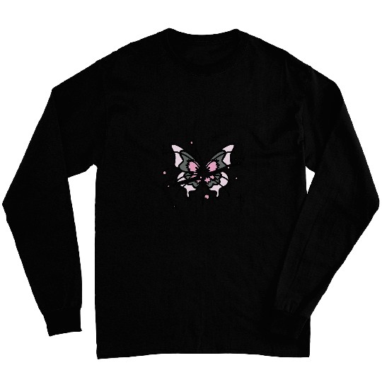 Y2K Cute Kawaii Coquette Butterfly in Space and Stars Long Sleeves