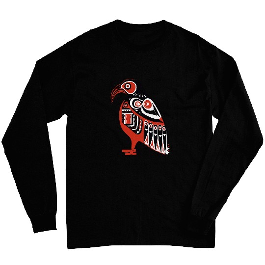 Supernatural Bird Native American Northwest Coast Art Long Sleeves