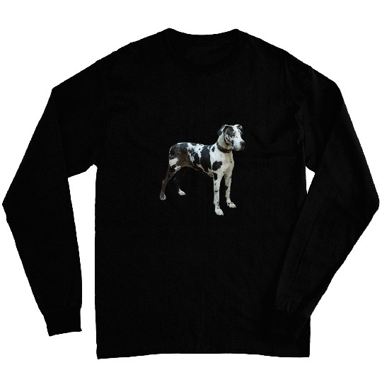 Dog Great Dane Breed Cute Dog T-Shirt Long Sleeves