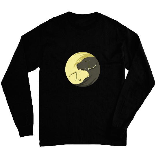 Labrador Lab Dog Gift For Men Women Cool Yellow And Black Lab 3 Long Sleeves