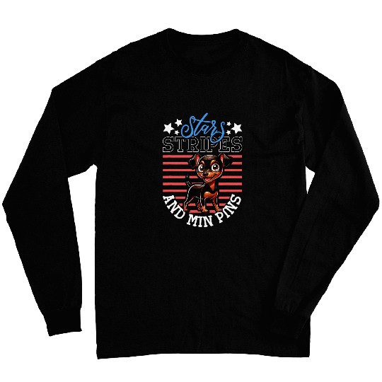 Patriotic Miniature Pinscher Long Sleeves