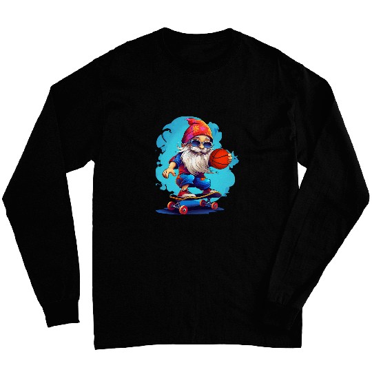 Skateboard Basketball Gnome Family Christmas Pajama Boys Kid Long Sleeves