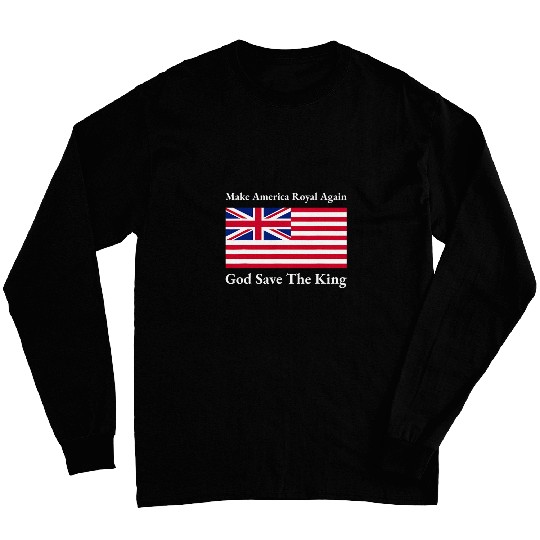 Red White Blue Royal American British Flag Vector Art Long Sleeves