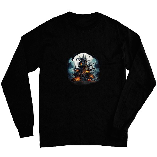 Polutu Monster House Multilayered Halloween Art Fantasy Long Sleeves