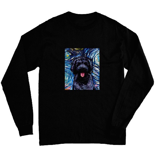 Dog Goldendoodle Black Goldendoodle Night Van Gogh Dog Gift Dog 21 Long Sleeves