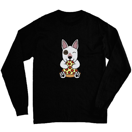 Pizza English Bull Terrier Dog Long Sleeves