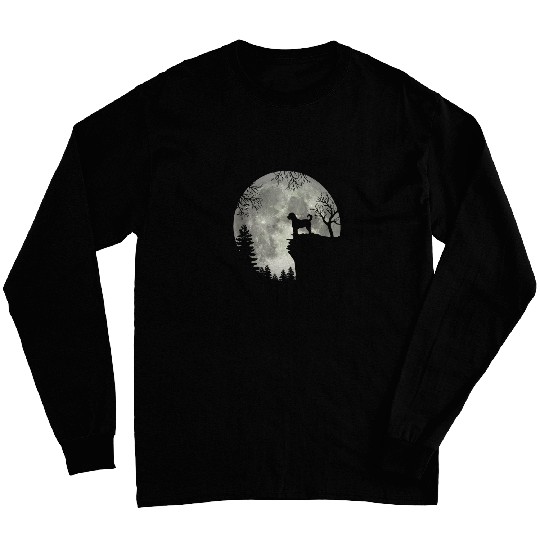 Dog Goldendoodle Goldendoodle, Groodle And Moon Halloween T-Shirt Long Sleeves