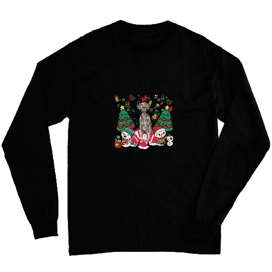 Weimaraner Funny Christmas Dog Long Sleeves