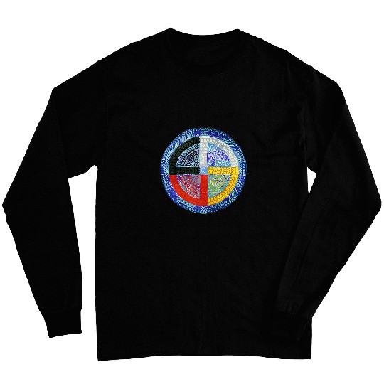 Native American Culture medicines Wheel Mandala 2 Fan Fun Long Sleeves