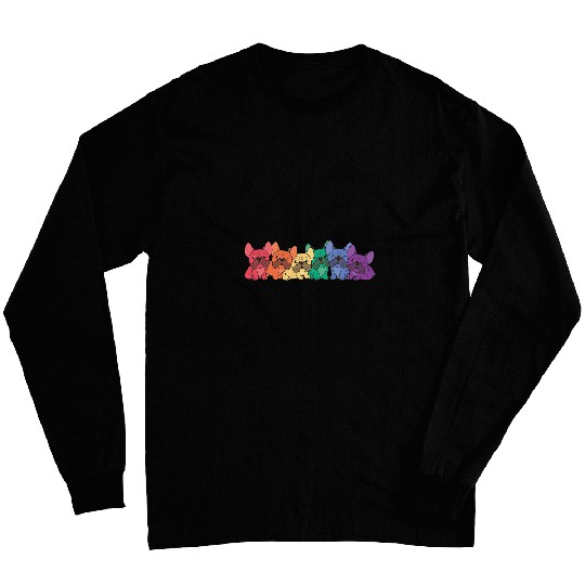 Rainbow Flag Pride Month Lgbtq Rainbow French Bulldog Long Sleeves