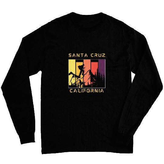 SantaCruz CA Distressed Design Mountain Hiking and Climbing Long Sleeves