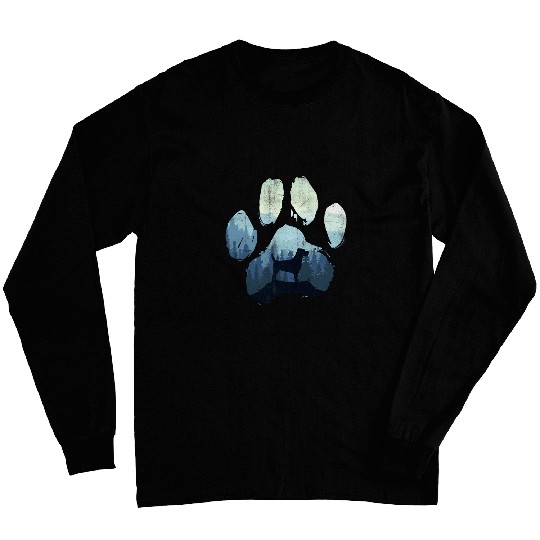 Jack Russel Dog Paw Mom Dad Mountains Long Sleeves